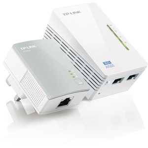 TP-Link TL-WPA4220KIT AV500 Powerline 300M Wi-Fi Extender - Booster- Hotspot with Two Ethernet Ports Starter Kit